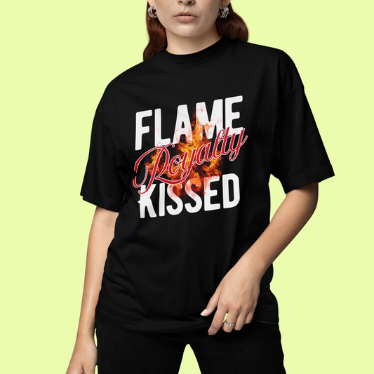 Flame Kissed Unisex Heavy Cotton Tee - Trendy Graphic Tee, Streetwear Fashion, Gift for Him/Her, Casual Outfit Staple, Statement Shirt