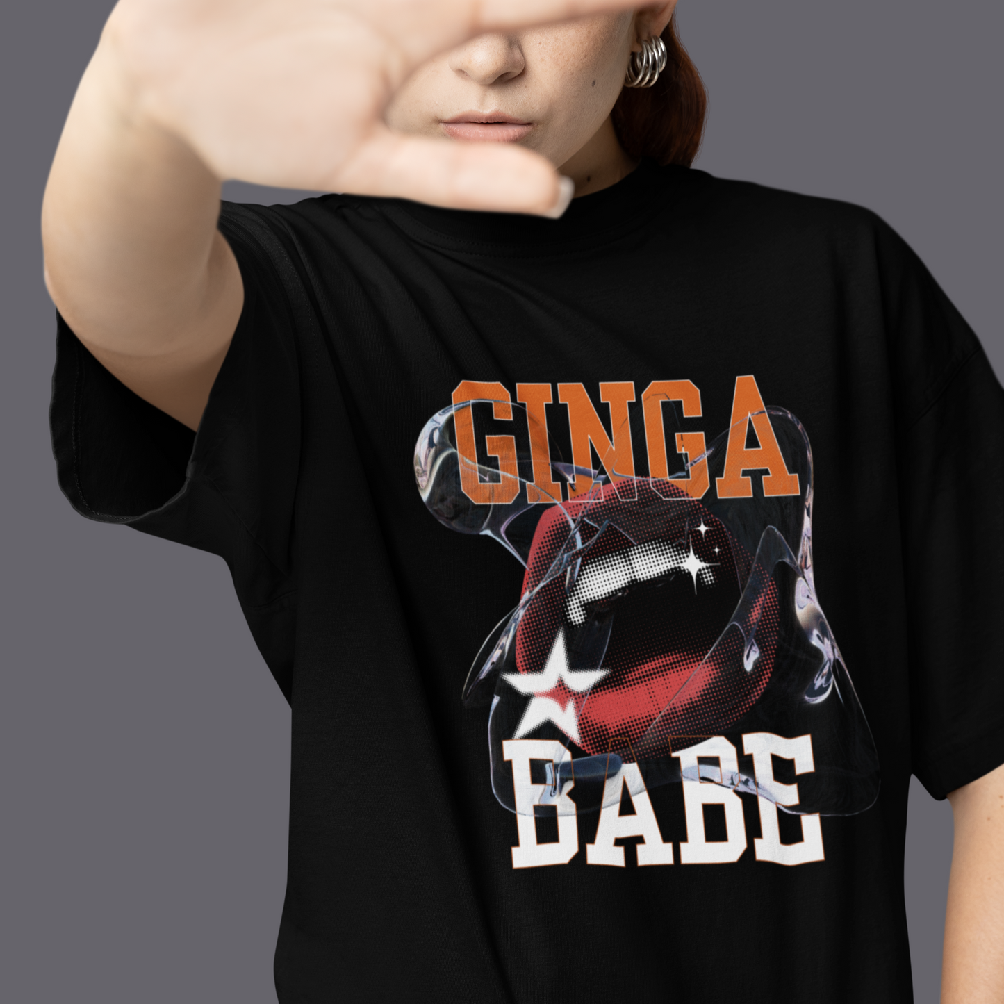 Ginga Babe Unisex Heavy Cotton Tee, Casual Graphic Shirt, Fun Streetwear, Perfect Gift for Birthdays, Festivals, Everyday Wear