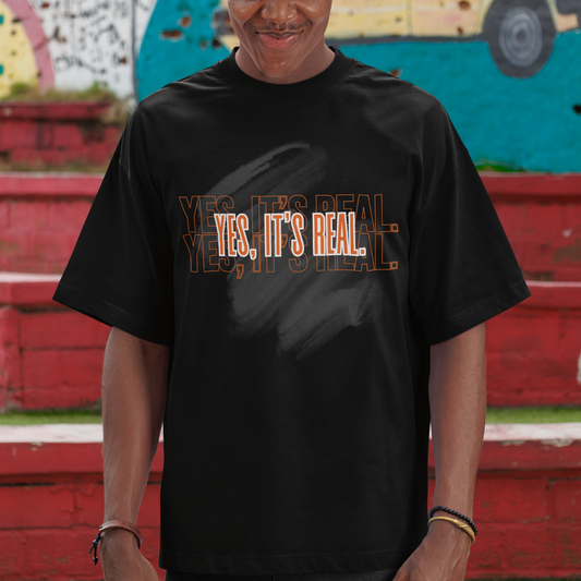 Yes, It's Real Unisex Heavy Cotton Tee - Casual Wear, Gift for Friends, Fashion Statement, Everyday Comfort, Trendy Apparel