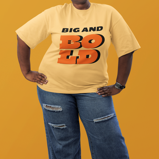 Big and Bold Unisex Heavy Cotton Tee, Casual Wear, Street Style, Gift for Him/Her, Everyday Comfort, Graphic Tee