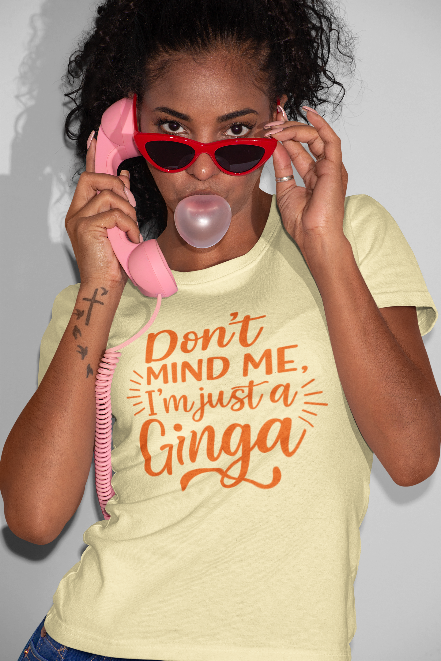 Unisex Softstyle T-Shirt: Don't Mind Me, I'm Just a Ginga - Fun Casual Tee, Gift for Friends, Birthdays, Everyday Wear, Humor Clothing
