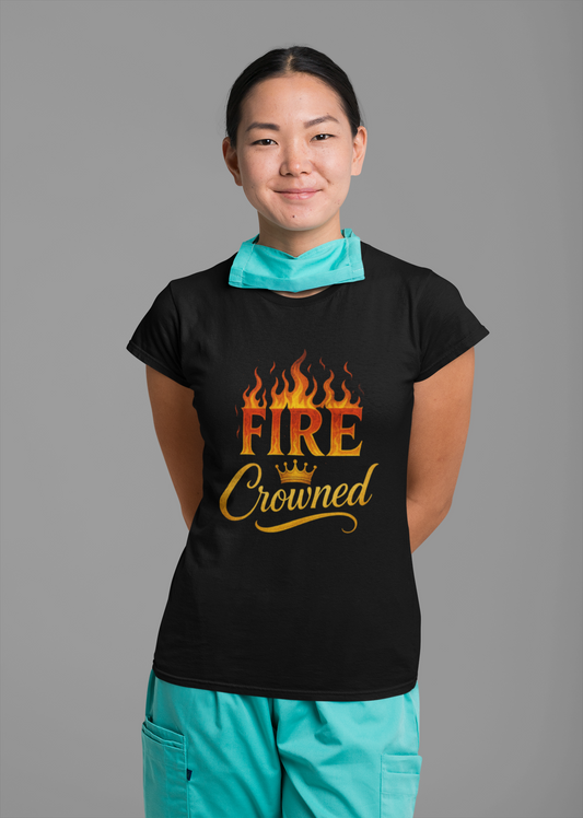 Fire Crowned Unisex Softstyle T-Shirt | Summer Vibes Tee, Gift for Him/Her, Festival Shirt, Casual Wear, Birthday Apparel