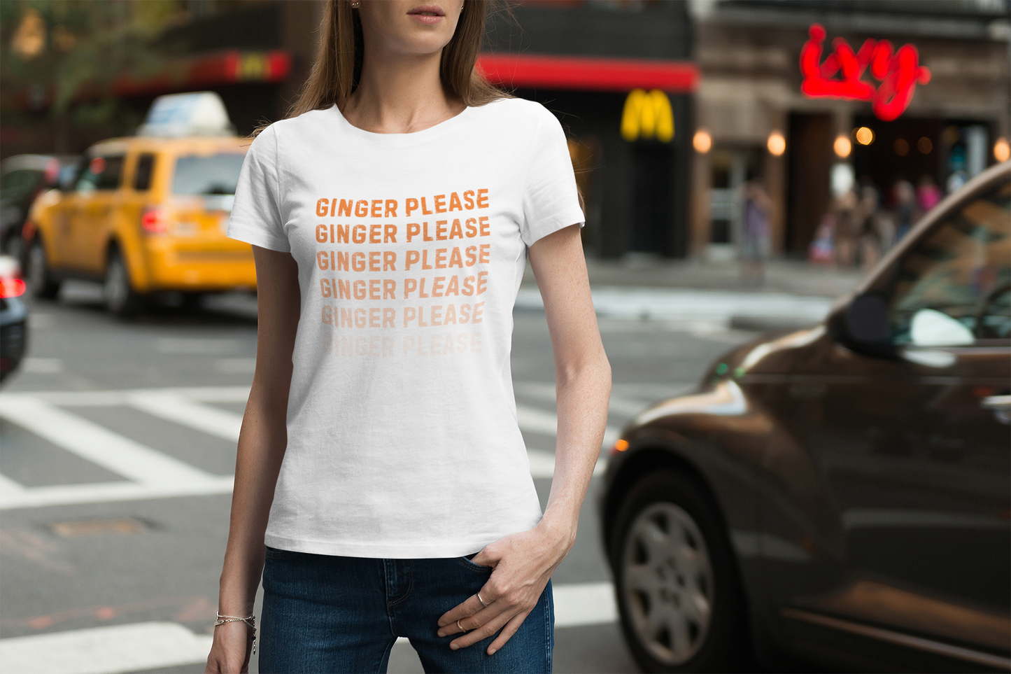 Ginger Please Unisex Softstyle T-Shirt, Funny Graphic Tee, Gift for Ginger Lovers, Casual Wear, Summer Fashion, Statement Shirt