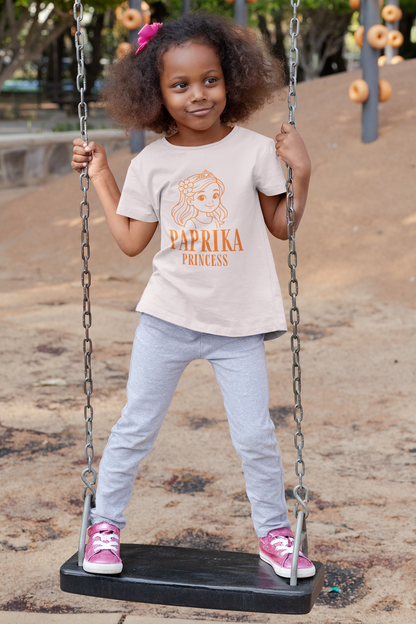 Paprika Princess Unisex Tee - Cute Graphic T-Shirt for Girls, Fun Casual Wear, Birthday Gift, Princess Theme, Gift for Kids