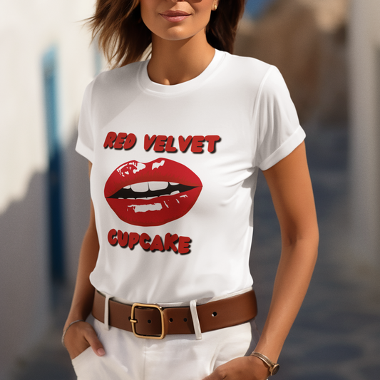 Red Velvet Cupcake T-Shirt, Unisex Graphic Tee, Funny Food Shirt, Birthday Gift, Dessert Lover Apparel, Baking Enthusiast Top