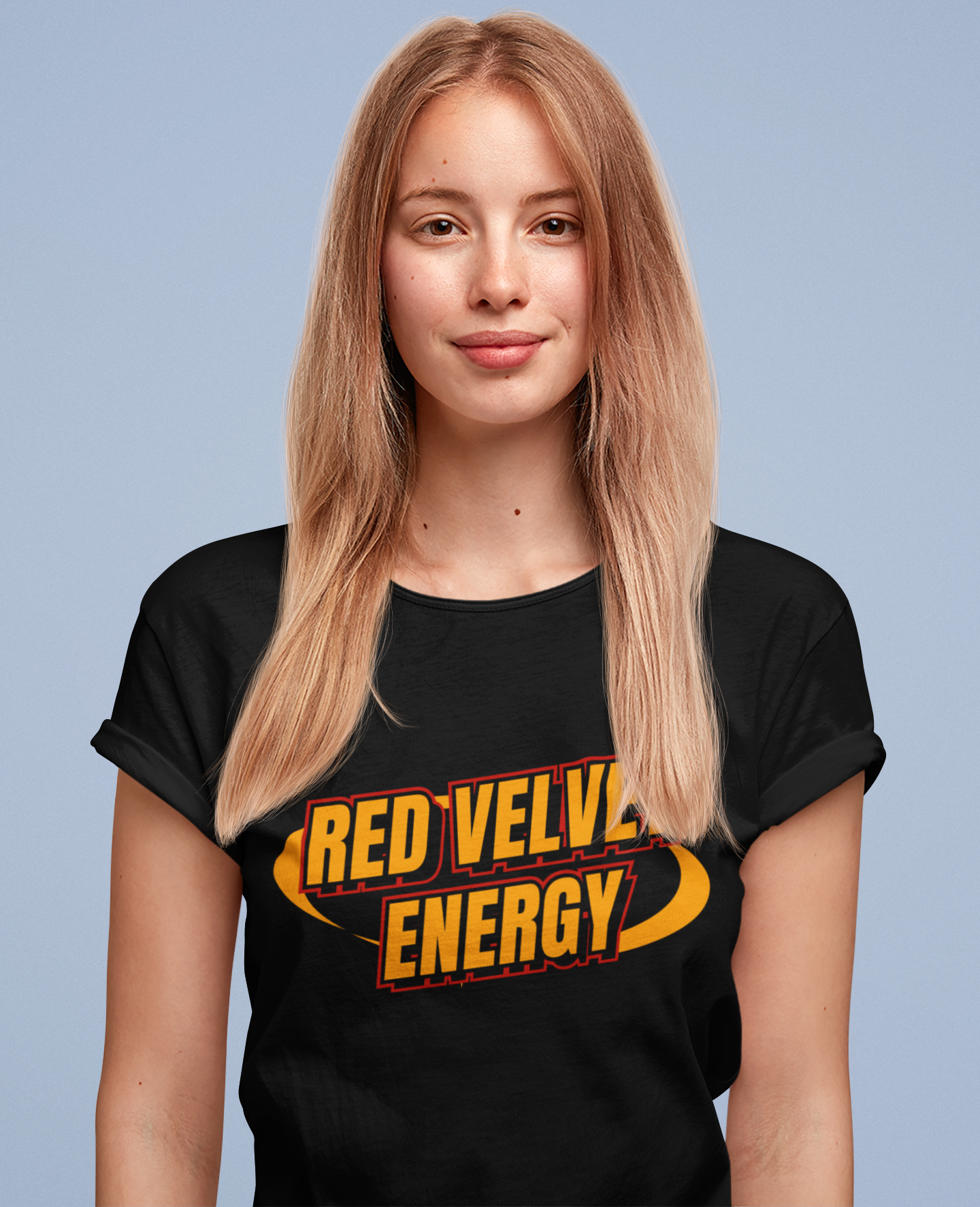 Unisex Softstyle T-Shirt with 'Red Velvet Energy' Design, Casual Tee, Gift for Friends, Fun Graphic Shirt, Energy Vibe Tee