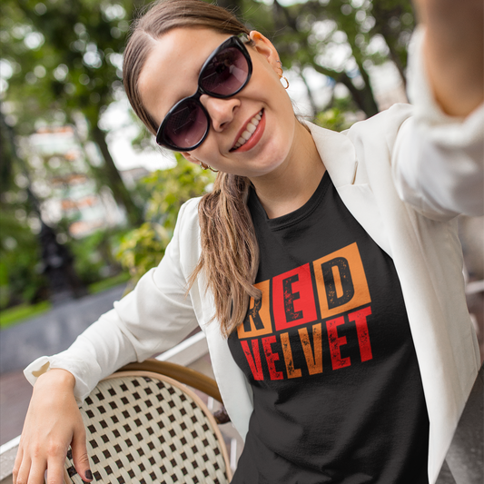 Red Velvet T-Shirt - Unisex Jersey Tee, Music Lover Gift, Concert Apparel, Casual Wear, Cute Graphic Tee, Gift for Her