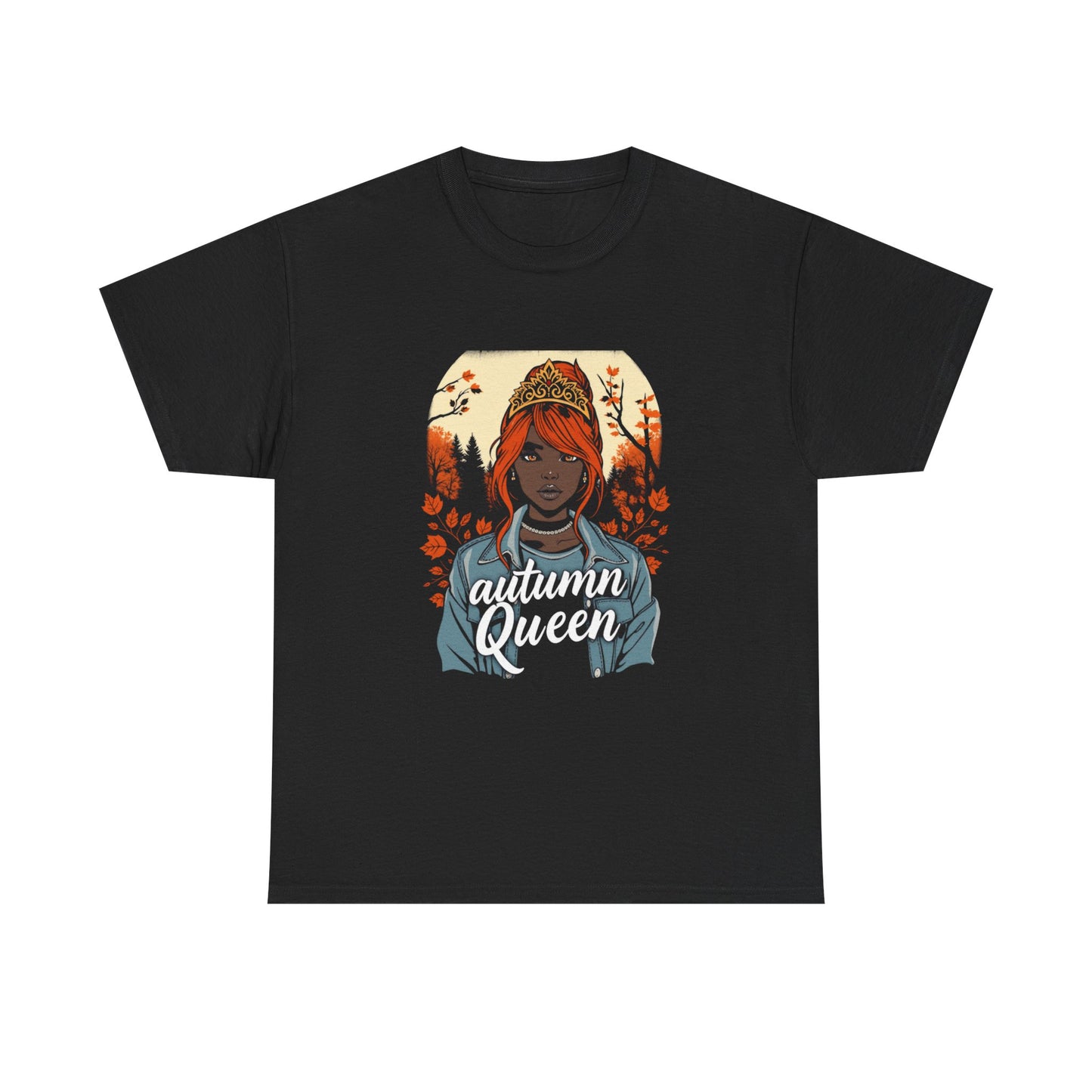 Autumn Queen Graphic Tee, Fall Fashion Shirt, Cozy T-Shirt, Gift for Her, Seasonal Apparel, Streetwear Style, Unisex Top