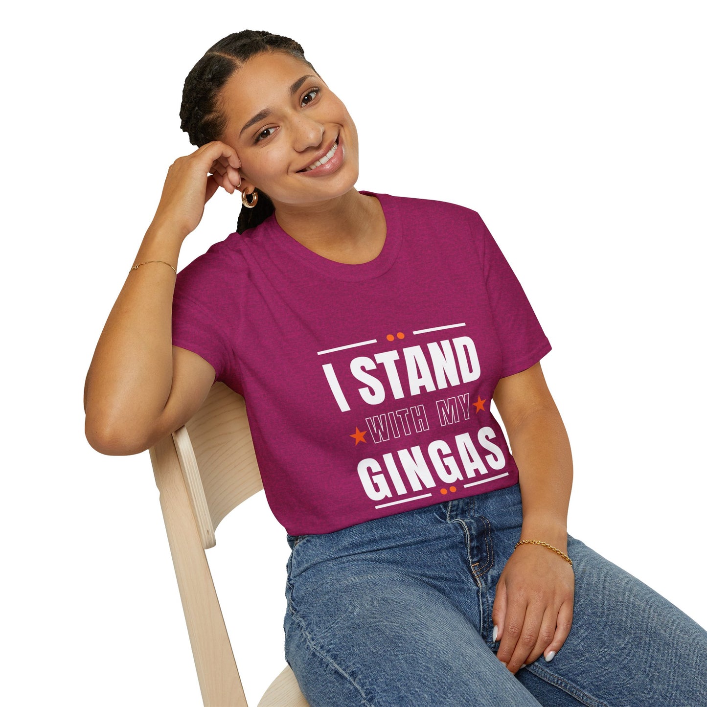 I Stand With My Gingas Unisex Softstyle T-Shirt | Bold Statement Tee, Casual Wear, Gift for Friends, Empowerment Apparel, Social [...]