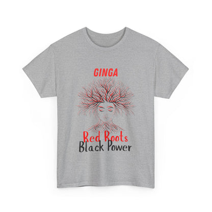 Empowering Art Tee: GINGA, Red Boots, Black Power, Unisex Cotton Shirt, Black History Month, Gifts for Activists, Statement Apparel