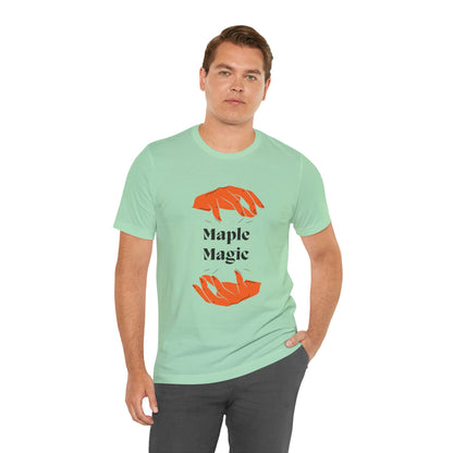 Maple Magic Unisex Tee - Cozy Casual Wear, Nature Lover Gift, Autumn Fashion, Eco-Friendly Style, Seasonal Celebration Top