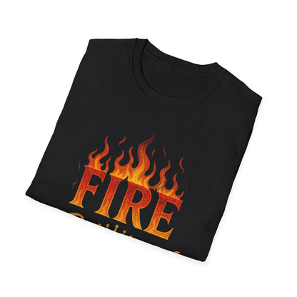 Fire Crowned Unisex Softstyle T-Shirt | Summer Vibes Tee, Gift for Him/Her, Festival Shirt, Casual Wear, Birthday Apparel
