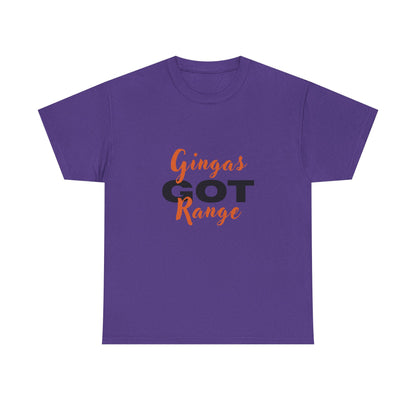 Gingas Got Range Unisex Heavy Cotton Tee, Funny Tee, Gift for Ginger Lovers, Casual Wear, Unique Statement Shirt