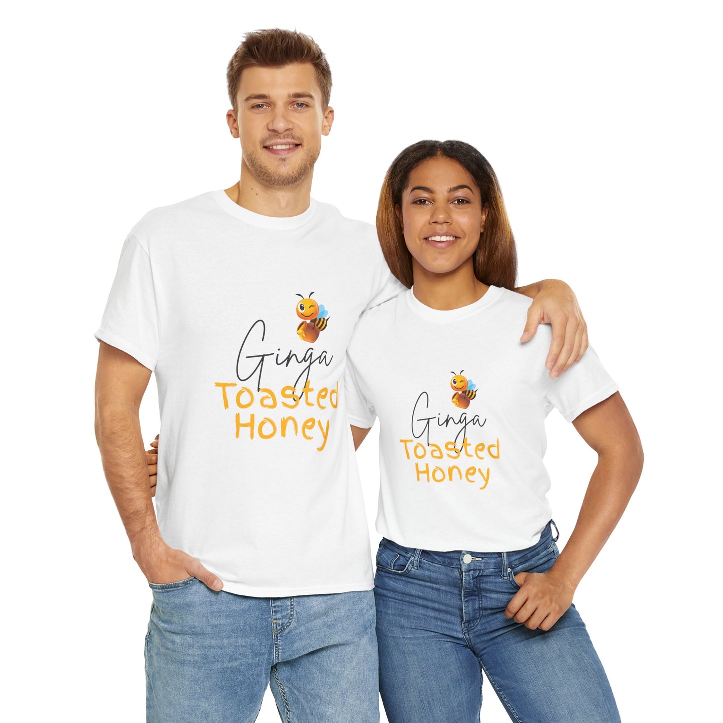 Bee-Themed Unisex Heavy Cotton Tee - Perfect Gift for Honey Lovers, Casual Wear, Eco-Friendly, Birthday, Honey Appreciation