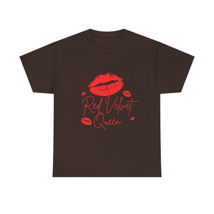 Red Velvet Queen Tee - Flirty Cotton T-Shirt for Her, Cute Gift for Girlfriends, Valentine's Day, Birthday, Casual Wear