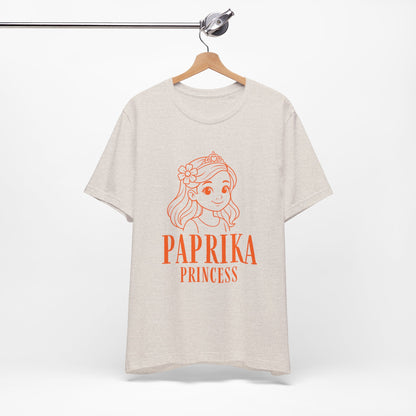 Paprika Princess Unisex Tee - Cute Graphic T-Shirt for Girls, Fun Casual Wear, Birthday Gift, Princess Theme, Gift for Kids