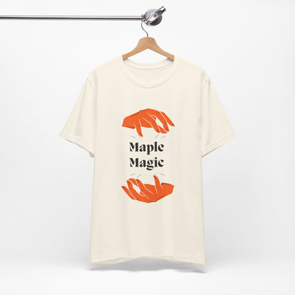 Maple Magic Unisex Tee - Cozy Casual Wear, Nature Lover Gift, Autumn Fashion, Eco-Friendly Style, Seasonal Celebration Top