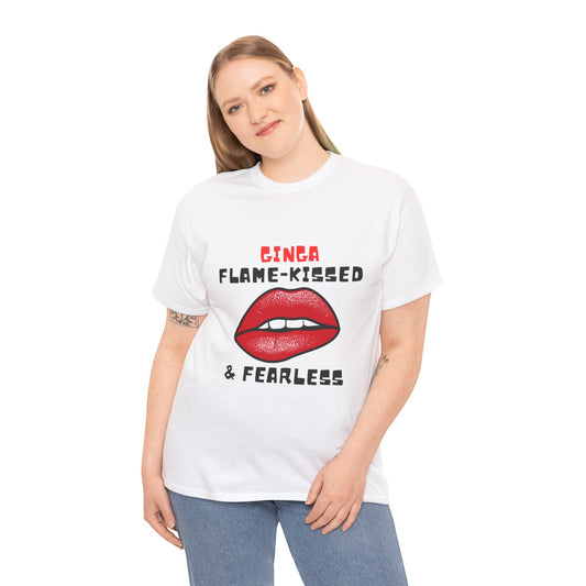 Flame-Kissed & Fearless Tee | Unisex Cotton Graphic Shirt, Casual Wear, Gift for Her, Statement T-Shirt, Summer Fashion