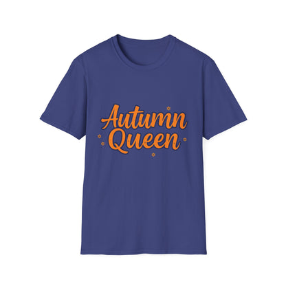 Autumn Queen Unisex Softstyle T-Shirt, Cozy Fall Tee, Gift for Autumn Lover, Seasonal Fashion, Thanksgiving Celebration Top