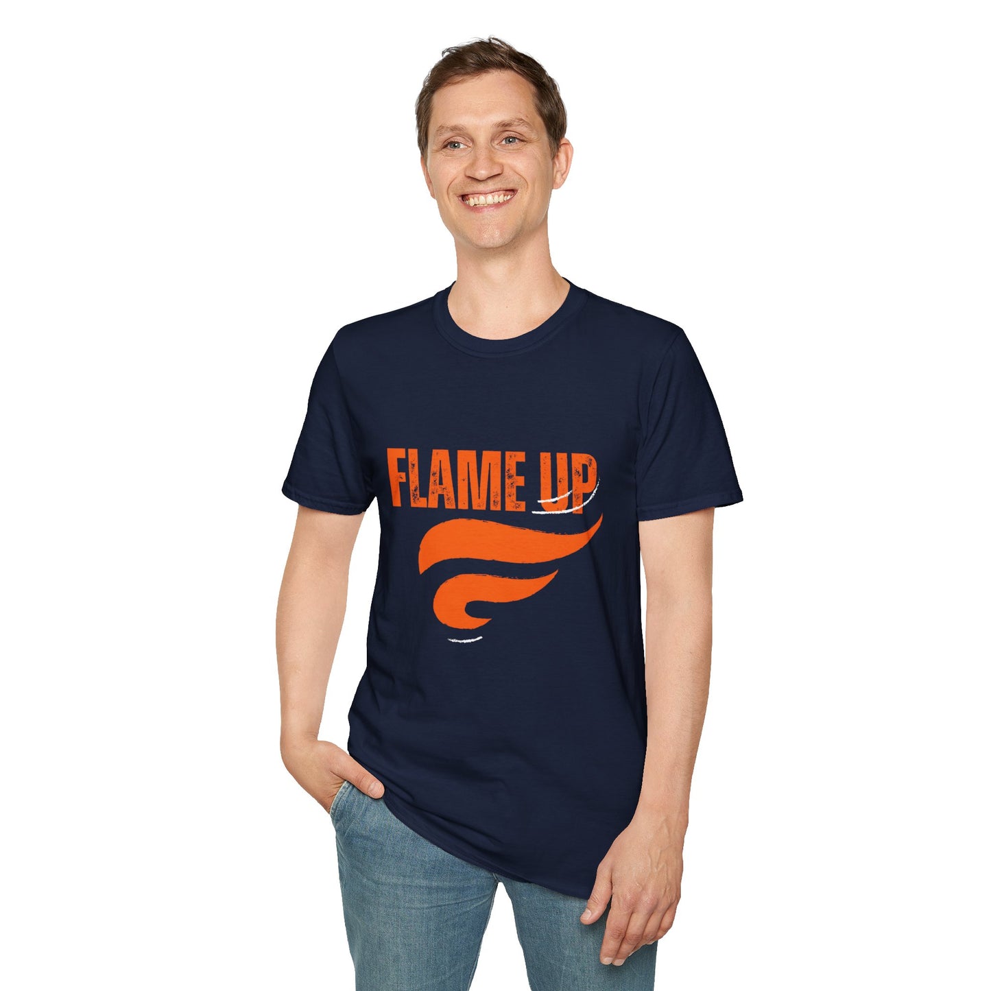 Flame Up Unisex Softstyle T-Shirt - Motivational Graphic Tee, Casual Wear, Workout Apparel, Gift for Fitness Enthusiasts, Bold [...]