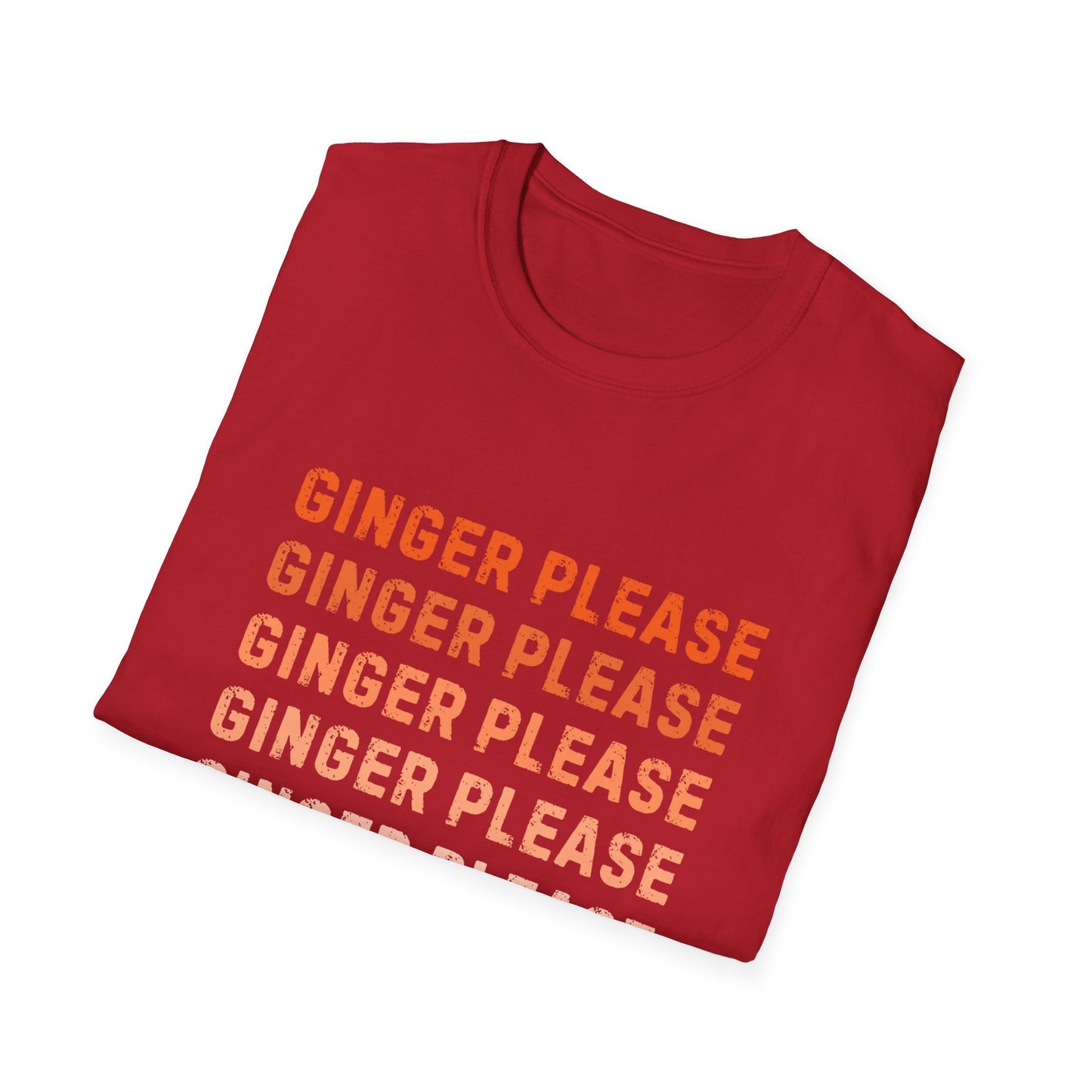 Ginger Please Unisex Softstyle T-Shirt, Funny Graphic Tee, Gift for Ginger Lovers, Casual Wear, Summer Fashion, Statement Shirt