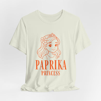 Paprika Princess Unisex Tee - Cute Graphic T-Shirt for Girls, Fun Casual Wear, Birthday Gift, Princess Theme, Gift for Kids