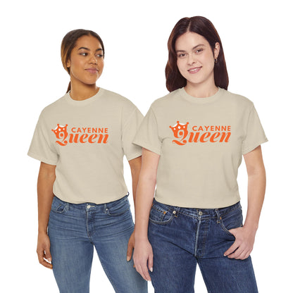 Cayenne Queen Unisex Heavy Cotton Tee, Casual Wear, Gift for Her, Birthday Shirt, Fun Quote Tee, Soft Cotton Top
