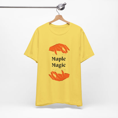 Maple Magic Unisex Tee - Cozy Casual Wear, Nature Lover Gift, Autumn Fashion, Eco-Friendly Style, Seasonal Celebration Top