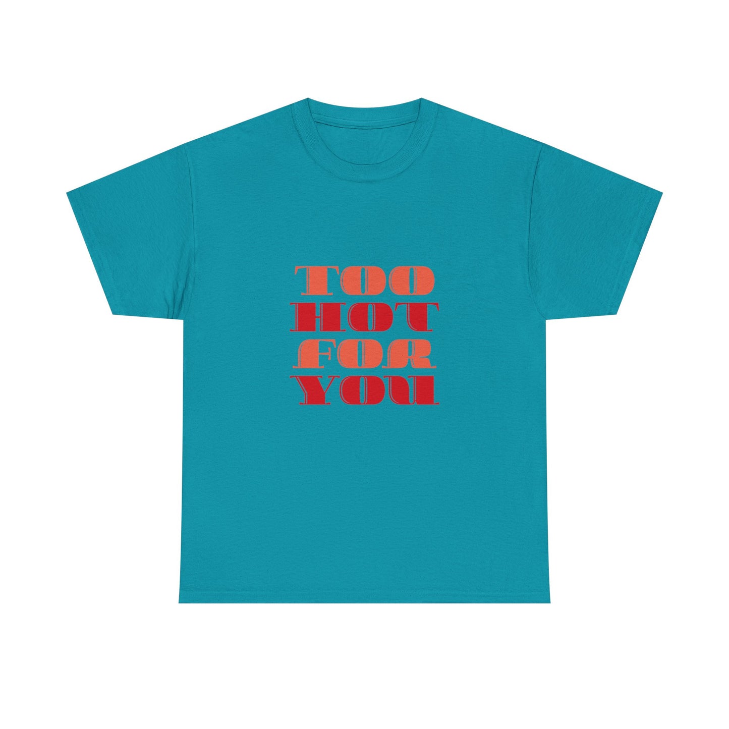Too Hot For You Unisex Heavy Cotton Tee, Casual Tee, Statement T-Shirt, Gift for Him/Her, Summer Fashion, Trendy Apparel