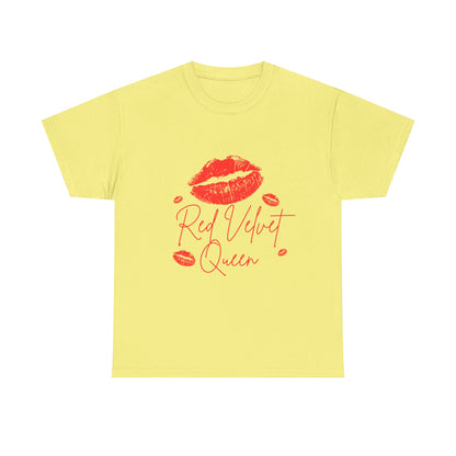 Red Velvet Queen Tee - Flirty Cotton T-Shirt for Her, Cute Gift for Girlfriends, Valentine's Day, Birthday, Casual Wear