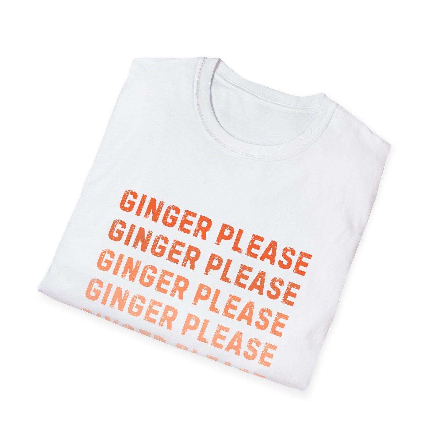 Ginger Please Unisex Softstyle T-Shirt, Funny Graphic Tee, Gift for Ginger Lovers, Casual Wear, Summer Fashion, Statement Shirt