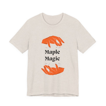 Maple Magic Unisex Tee - Cozy Casual Wear, Nature Lover Gift, Autumn Fashion, Eco-Friendly Style, Seasonal Celebration Top