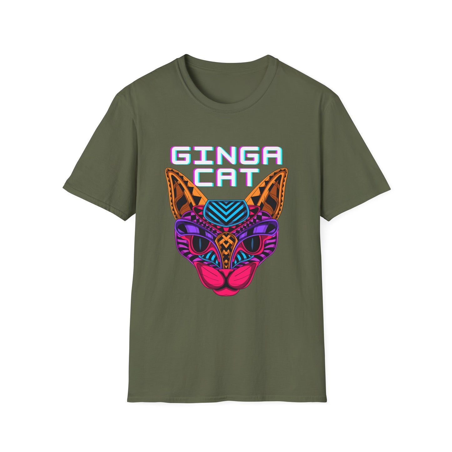 Vibrant Ginga Cat T-Shirt | Unisex Tee, Cat Lover Gift, Colorful Graphic Tee, Fun Fashion, Unique Casual Wear