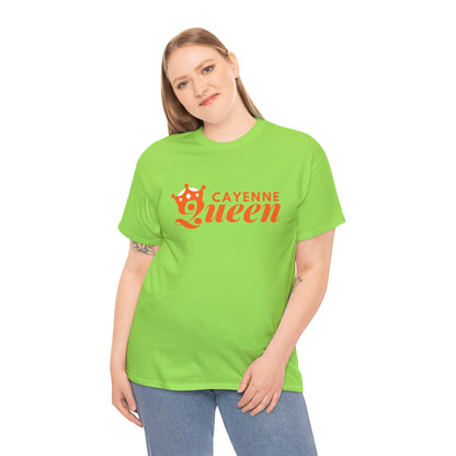 Cayenne Queen Unisex Heavy Cotton Tee, Casual Wear, Gift for Her, Birthday Shirt, Fun Quote Tee, Soft Cotton Top