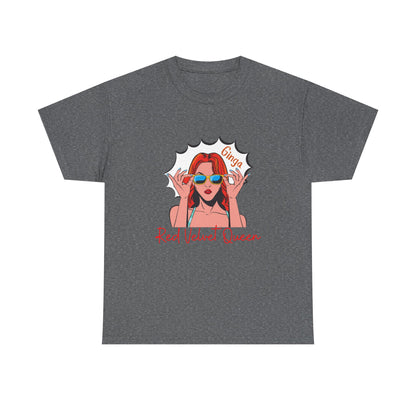 Red Velvet Queen Unisex Tee, Oversized Graphic Shirt, Chic Fashion Top, Retro Summer Wear, Gift for Fashion Lovers