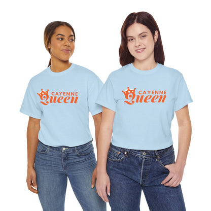 Cayenne Queen Unisex Heavy Cotton Tee, Casual Wear, Gift for Her, Birthday Shirt, Fun Quote Tee, Soft Cotton Top