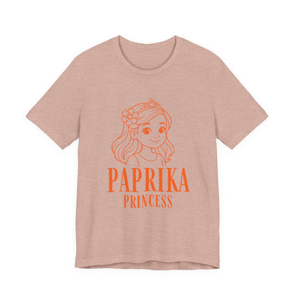 Paprika Princess Unisex Tee - Cute Graphic T-Shirt for Girls, Fun Casual Wear, Birthday Gift, Princess Theme, Gift for Kids