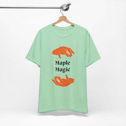 Maple Magic Unisex Tee - Cozy Casual Wear, Nature Lover Gift, Autumn Fashion, Eco-Friendly Style, Seasonal Celebration Top