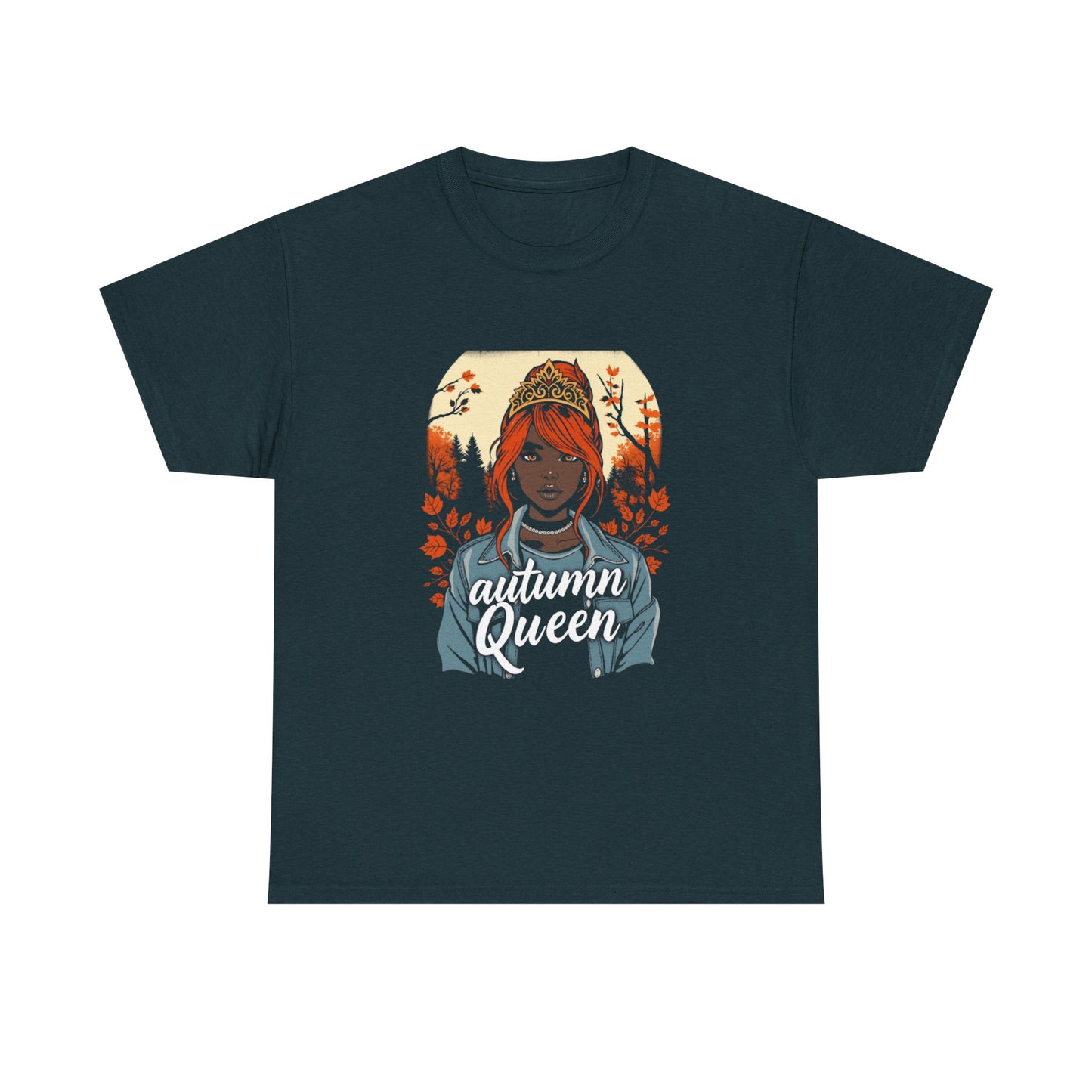 Autumn Queen Graphic Tee, Fall Fashion Shirt, Cozy T-Shirt, Gift for Her, Seasonal Apparel, Streetwear Style, Unisex Top
