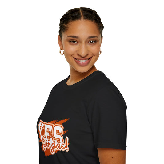 YES GINGAS! Unisex Softstyle T-Shirt, Funny Graphic Tee, Casual Wear, Gift for Friends, Everyday Comfort, Unique Statement Shirt