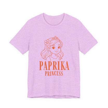 Paprika Princess Unisex Tee - Cute Graphic T-Shirt for Girls, Fun Casual Wear, Birthday Gift, Princess Theme, Gift for Kids