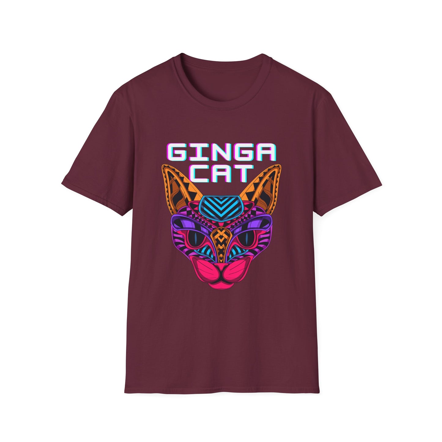 Vibrant Ginga Cat T-Shirt | Unisex Tee, Cat Lover Gift, Colorful Graphic Tee, Fun Fashion, Unique Casual Wear