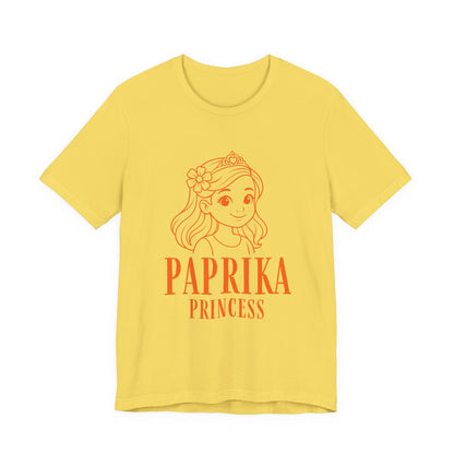 Paprika Princess Unisex Tee - Cute Graphic T-Shirt for Girls, Fun Casual Wear, Birthday Gift, Princess Theme, Gift for Kids