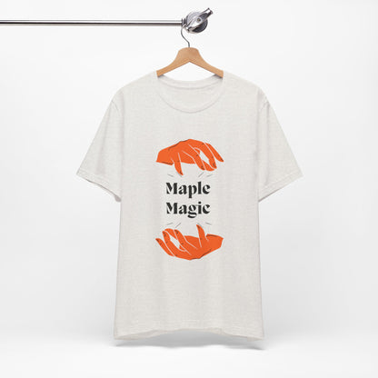 Maple Magic Unisex Tee - Cozy Casual Wear, Nature Lover Gift, Autumn Fashion, Eco-Friendly Style, Seasonal Celebration Top