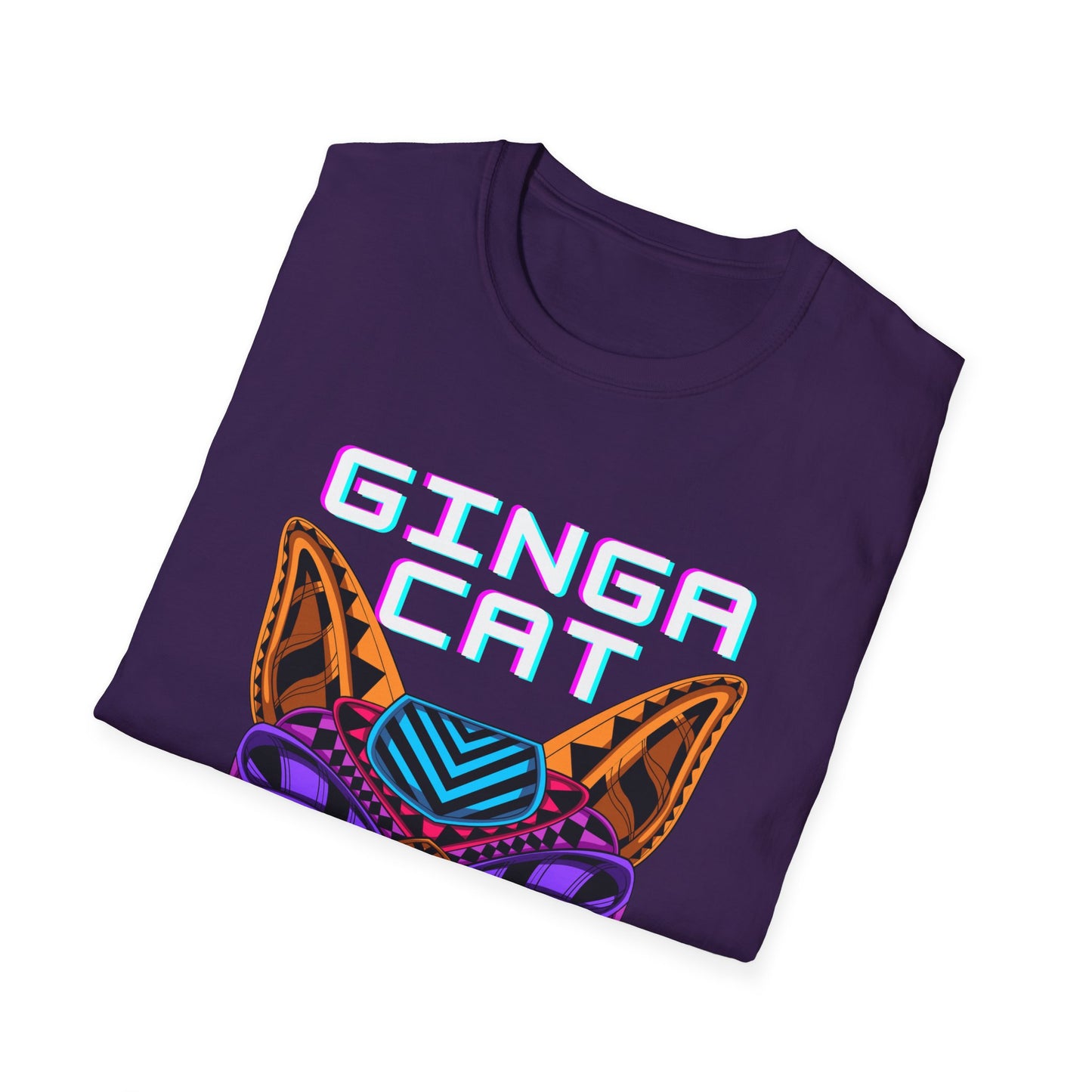 Vibrant Ginga Cat T-Shirt | Unisex Tee, Cat Lover Gift, Colorful Graphic Tee, Fun Fashion, Unique Casual Wear