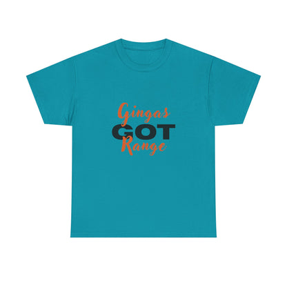 Gingas Got Range Unisex Heavy Cotton Tee, Funny Tee, Gift for Ginger Lovers, Casual Wear, Unique Statement Shirt