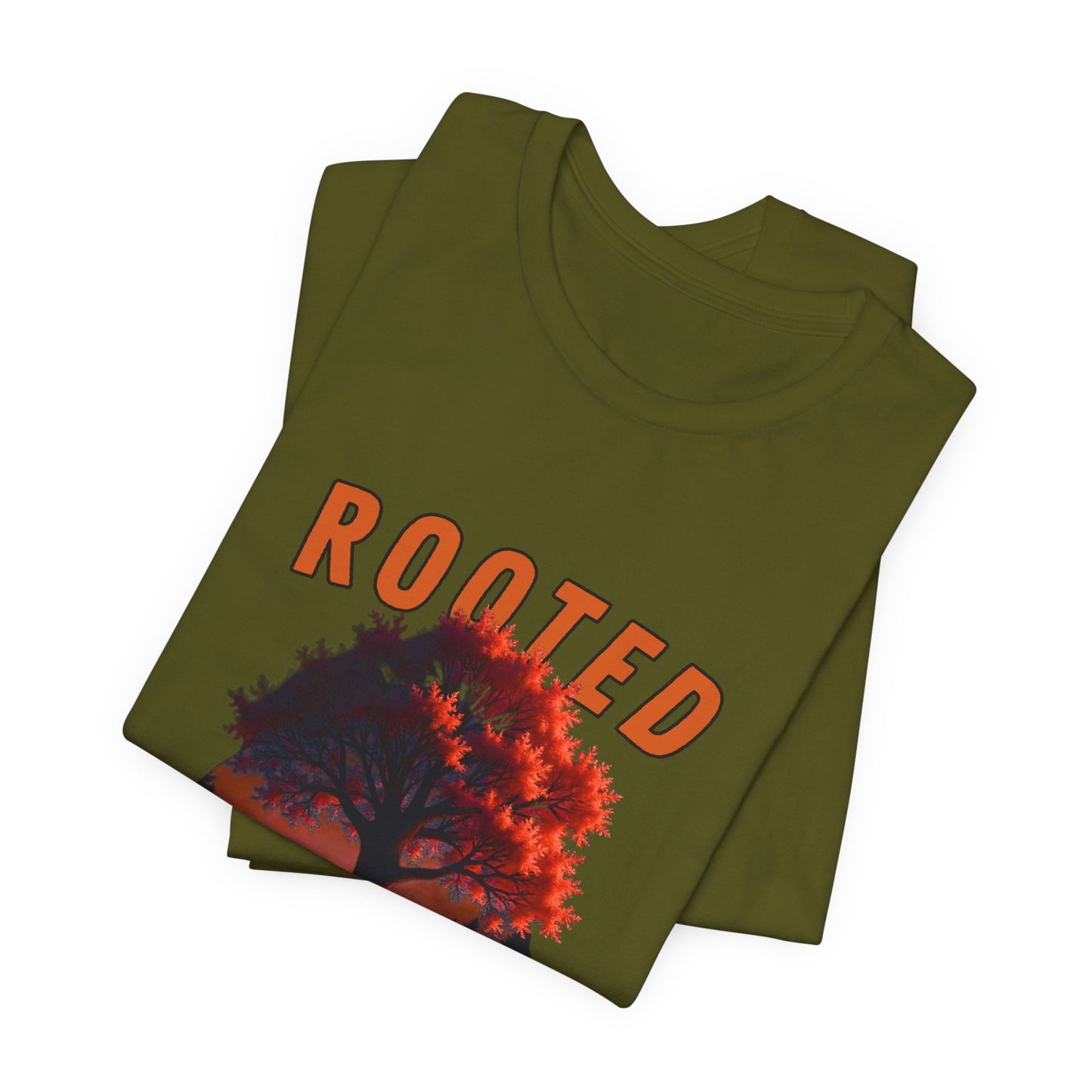 Rooted Flame Unisex Tee - Nature-Inspired Graphic Shirt, Casual Wear, Gift for Nature Lovers, Eco-Friendly Fashion, Fall Vibes