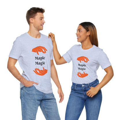 Maple Magic Unisex Tee - Cozy Casual Wear, Nature Lover Gift, Autumn Fashion, Eco-Friendly Style, Seasonal Celebration Top