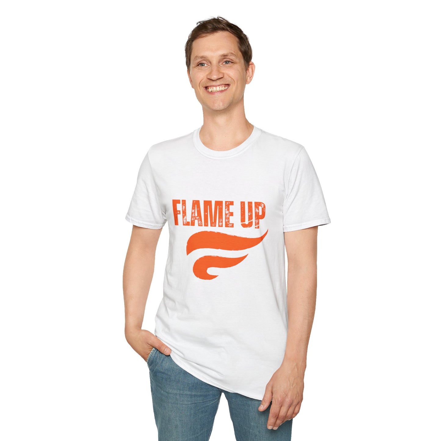 Flame Up Unisex Softstyle T-Shirt - Motivational Graphic Tee, Casual Wear, Workout Apparel, Gift for Fitness Enthusiasts, Bold [...]