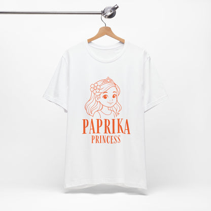 Paprika Princess Unisex Tee - Cute Graphic T-Shirt for Girls, Fun Casual Wear, Birthday Gift, Princess Theme, Gift for Kids